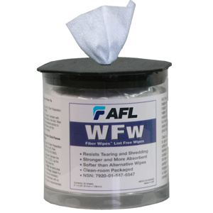AFL Fiber Cleaning Wipes 90 Wipes Tub