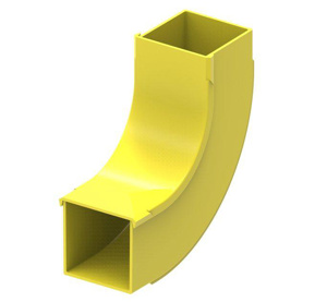 Commscope Fiberguide® Raceway Up Elbow Kits 90 deg Yellow Thermoplastic
