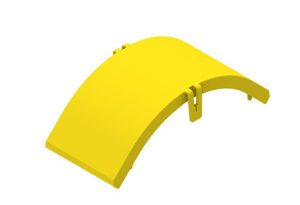 Commscope Fiberguide® Raceway Down Elbow Covers 90 deg Yellow Thermoplastic Snap-on