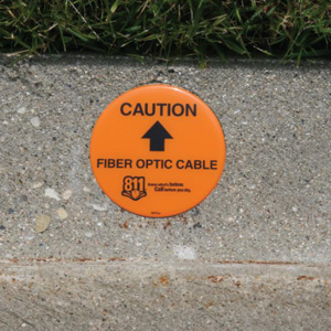 Trident Solutions William Frick Curb Markers Orange Caution Fiber Optic Cable
