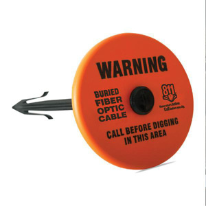 Trident Solutions William Frick Flush Soil Markers Orange 13.00 in 7.00 in Warning Fiber Optic Cable