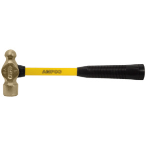 Ampco Safety Tools 065 Series Engineers Ball-Pein Hammers 16 oz High Strength Nickel Aluminum Bronze Fiberglass Straight 14 in 1.52 lb