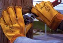 NSA Kunz Glove Co. Buckskin Linemens Style Work Gloves 9