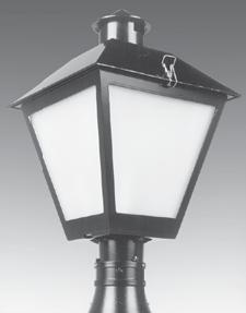 Current Lighting Town and Country Traditional HPS Post Top Light Fixtures High Pressure Sodium 100 W