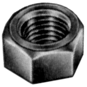 Hubbell Power Bronze Hex Nuts 1/2 in Plain