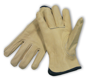 PIP Superior Grade Top Grain Cowhide Leather Drivers Gloves Large Cowhide Leather Natural