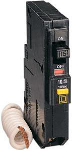 Square D QO™ Series GFCI Molded Case Plug-in Circuit Breakers 1 Pole