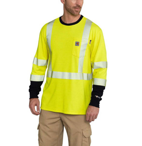 Carhartt FR Force® High Vis Reflective Lightweight Shirts Large Tall High Vis Lime Mens