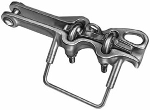 Hubbell Power Aluminum Straight Line Bolted Stirrup Clamp Aluminum
