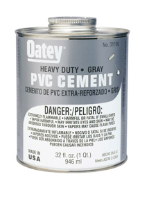 Oatey PVC Heavy Duty Gray Cements 16 oz