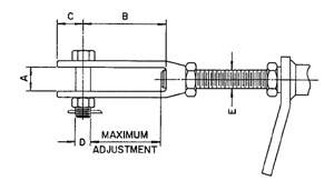 AFL C6000 Series Adjustable Steel Clevises Steel