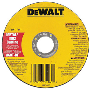 DeWALT Type 1 Metal Thin Cut-off Wheels 4.5 in 1 in