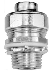 American Fittings STR Series Straight Liquidtight Connectors Non-insulated 1/2 in Compression x Threaded Steel