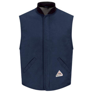 Workwear Outfitters Bulwark FR Lined Insulated Lightweight Jacket Liner Vests Large Navy Mens