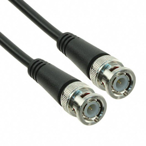 TPI Riser RG58 Coaxial Cable Assemblies 3 ft Black BNC (Male)/BNC (Male)