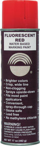 Rainbow Technology 4600 Series Water-based Marking Paints Fluorescent Red 20 oz Aerosol Can