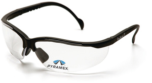 Pyramex Venture II® Series Rx Reading Glasses Anti-scratch Clear Black
