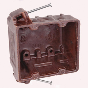 ABB Thomas & Betts Two Gang Switch/Outlet Nail-on Boxes Switch/Outlet Box Nails 3-1/8 in Nonmetallic