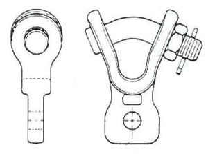 Maclean Power 90 degree Y-Clevis Type Insulator Fittings