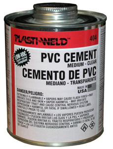 United Elchem Plastic-Weld™ Low VOC Medium Bodied Cements 1 qt Can Clear