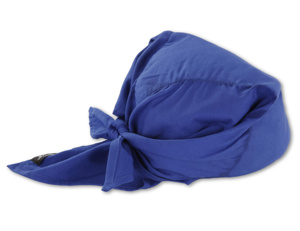 Ergodyne Chill-Its® 6710CT Series Evaporative Cooling Triangle Hats with Towel Blue Western Polyvinyl Alcohol (PVA)