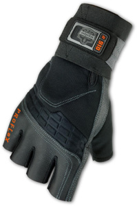 Ergodyne ProFlex® 910 Small Impact Glove with Wrist Support 2XL Silver Pigskin Leather, Spandex®, Neoprene