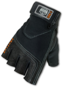 Ergodyne ProFlex® 901 Half Finger Impact Reducing Gloves 2XL Black EVA, Neoprene, Pigskin Leather, Spandex®