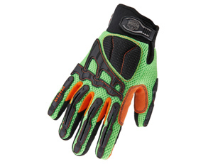 Ergodyne ProFlex® 924LD Light Dorsal Impact-Reducing Gloves Medium High Vis Lime EVA, Neoprene, Thermoplastic Rubber