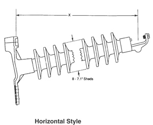Hubbell Power Hi*Lite Horizontal Line Post Insulators