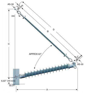 Hubbell Power Quadra*Sil® Braced Line Posts