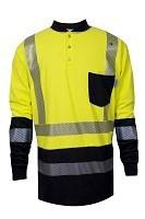 NSA FR High Vis Reflective Henleys 3XL High Vis Yellow Mens
