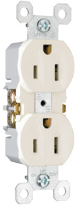 3232WCACC20 DUP RCPT 15A WHT