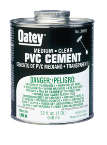 Oatey Low VOC Medium Bodied Cements 1 qt Can Clear