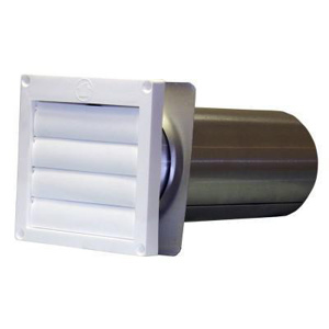 Builder's Best PML320 Series Louvered Wall Caps White 3 in Exhaust duct