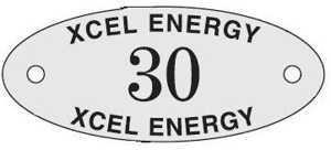 Electromark Xcel Energy Pole Tags XCEL ENERGY <em class="search-results-highlight">40</em> XCEL ENERGY Aluminum Black on Silver <em class="search-results-highlight">1</em> in x 2.375 in