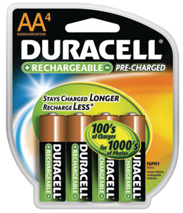 Duracell DX1500R4 Precharged AA Batteries 1.2 V AA