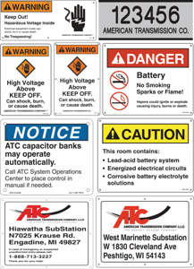 Trident Solutions William Frick ATC Custom Warning Signs Black on White/Safety Orange