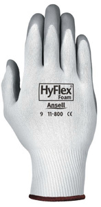 Ansell HyFlex® Series Multi-purpose Light Duty Gloves 8 Gray/White