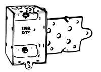 ABB Thomas & Betts Steel City® Bracketed Switch Boxes Switch/Outlet Box Bracket - CV Metallic 2-1/2 in