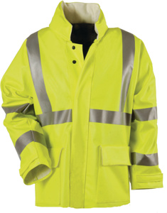 NSA FR Arc H2O High Vis Reflective Hooded Rain Jackets Large High Vis Yellow Mens