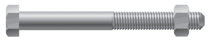 Hughes Brothers Steel Hex Head Machine/Tap Bolts 13 TPI 1/2 in 1 in 7800 lbf Galvanized