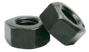 Generic Brand Carbon Steel Hex Nuts 1 in Grade 2 Plain