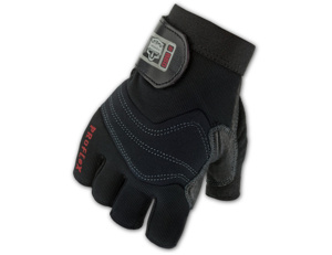 Ergodyne ProFlex® 860 Lifting Gloves 2XL Leather, Neoprene, Terry Cloth Black