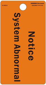 Electromark Xcel Equipment Inspection Tags Notice System Abnormal Vinyl Black on Orange 7.5 x 4 in W