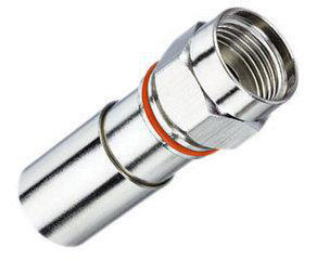 Ideal 92-651 RG6/6Q Series F Connectors Coax Connector Brass Red
