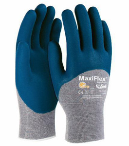PIP Maxiflex® Micro-foam Nitrile Grip Gloves Large Blue/Gray with Brown Hem