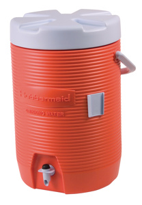 Rubbermaid Insulated Beverage Container Coolers 3 gal Orange Polyethlyene