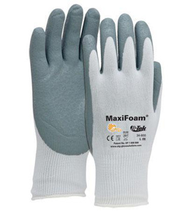 PIP Nitrile Foam Coated Gloves by ATG® Large Gray/White