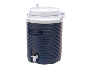 Rubbermaid Water Coolers with Spigot and Handle 2 gal Modern Blue Polyethylene, Urethane