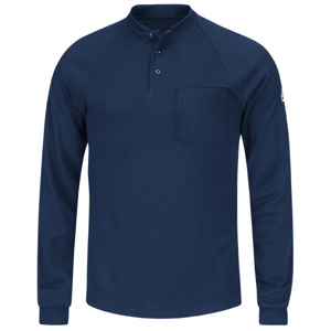 Kits - Workwear Outfitters Bulwark FR Lightweight Henleys - OneOK <em class="search-results-highlight">Logo</em> 2XL Navy Mens